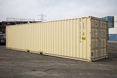40-foot shipping container, high cube-side 3/4, angle