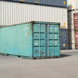 20-foot shipping container, standard - front 3/4, angle