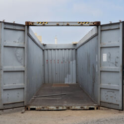 40-foot open-top shipping container-front doors open