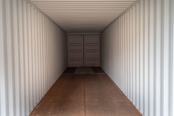 40-foot double-door shipping container-inside