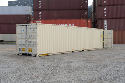 40-foot double-door shipping container-front 3/4, angle