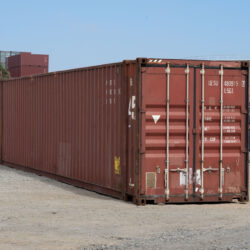 45-foot shipping container, high cube-front 3/4, angle