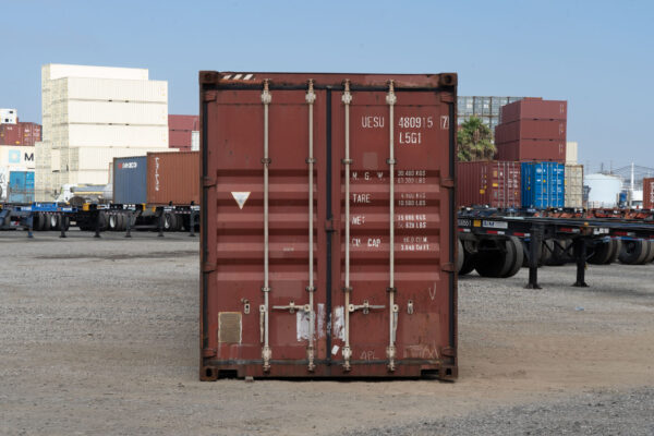 45-foot shipping container, high cube-front