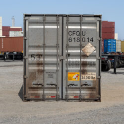 53-foot shipping container, high cube-front