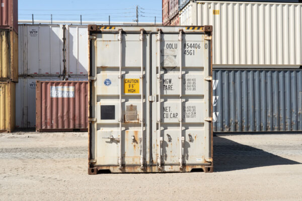 40-foot shipping container, high cube - front