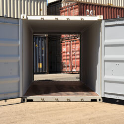20-foot double-door shipping container-doors open, inside